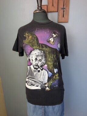 Einstein Dinosaur Tee T-shirt Adult Size Medium
